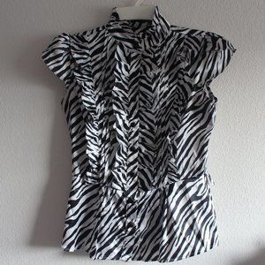"twenty one" zebra-pattern blouse
